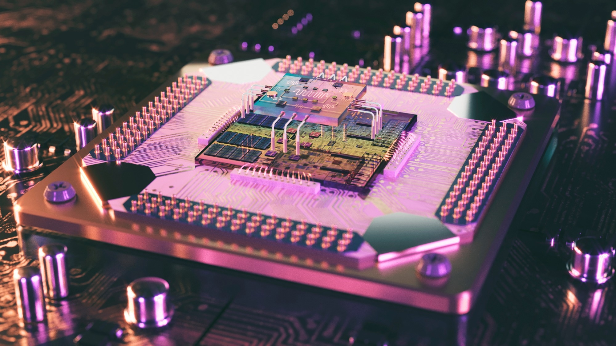 illustration of a quantum processor