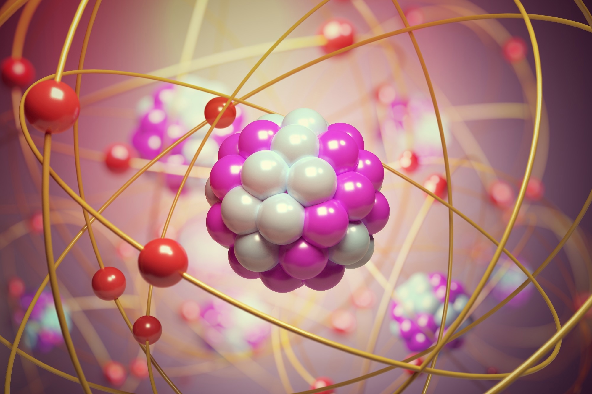 a 3D representation of an atom
