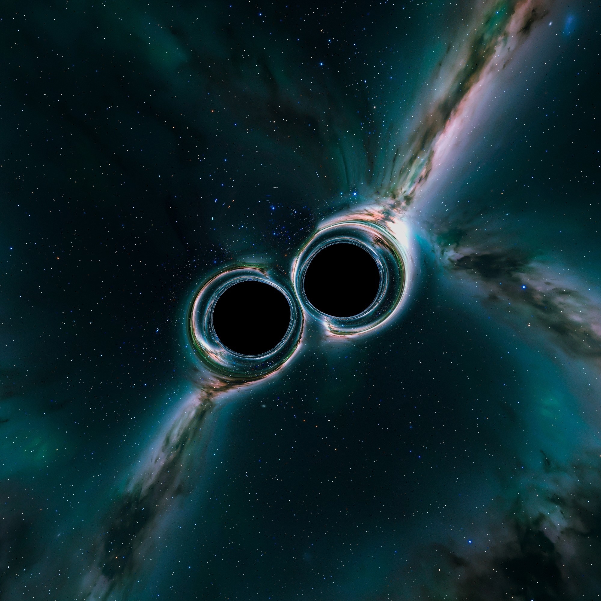 two black holes merging will create gravitational waves