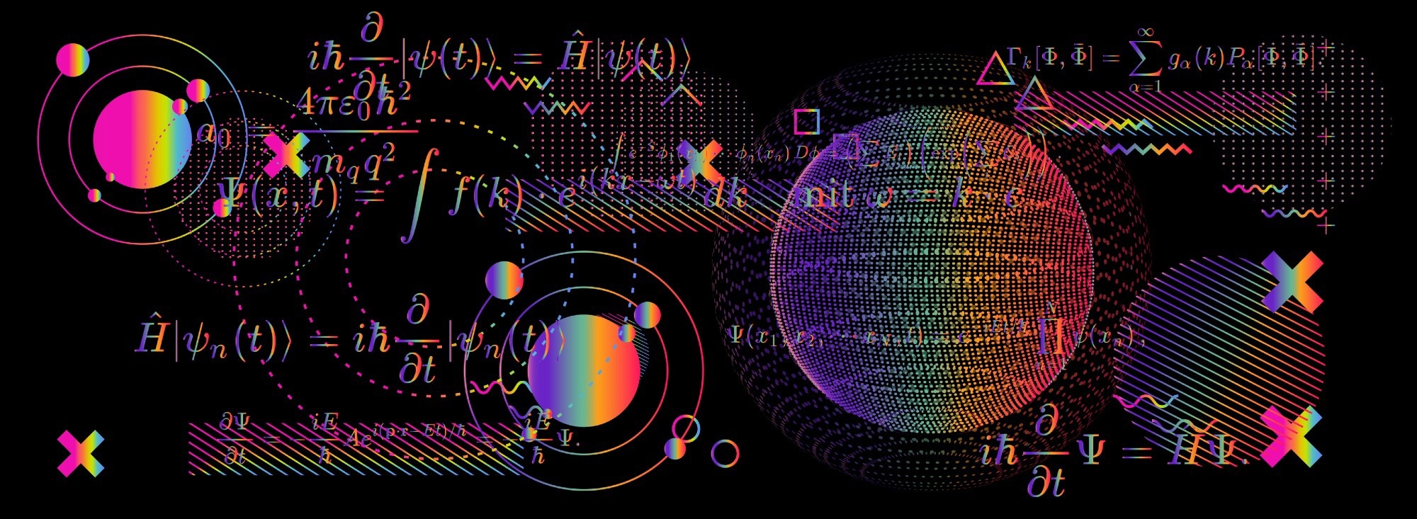 an abstract blackboard representing quantum theories