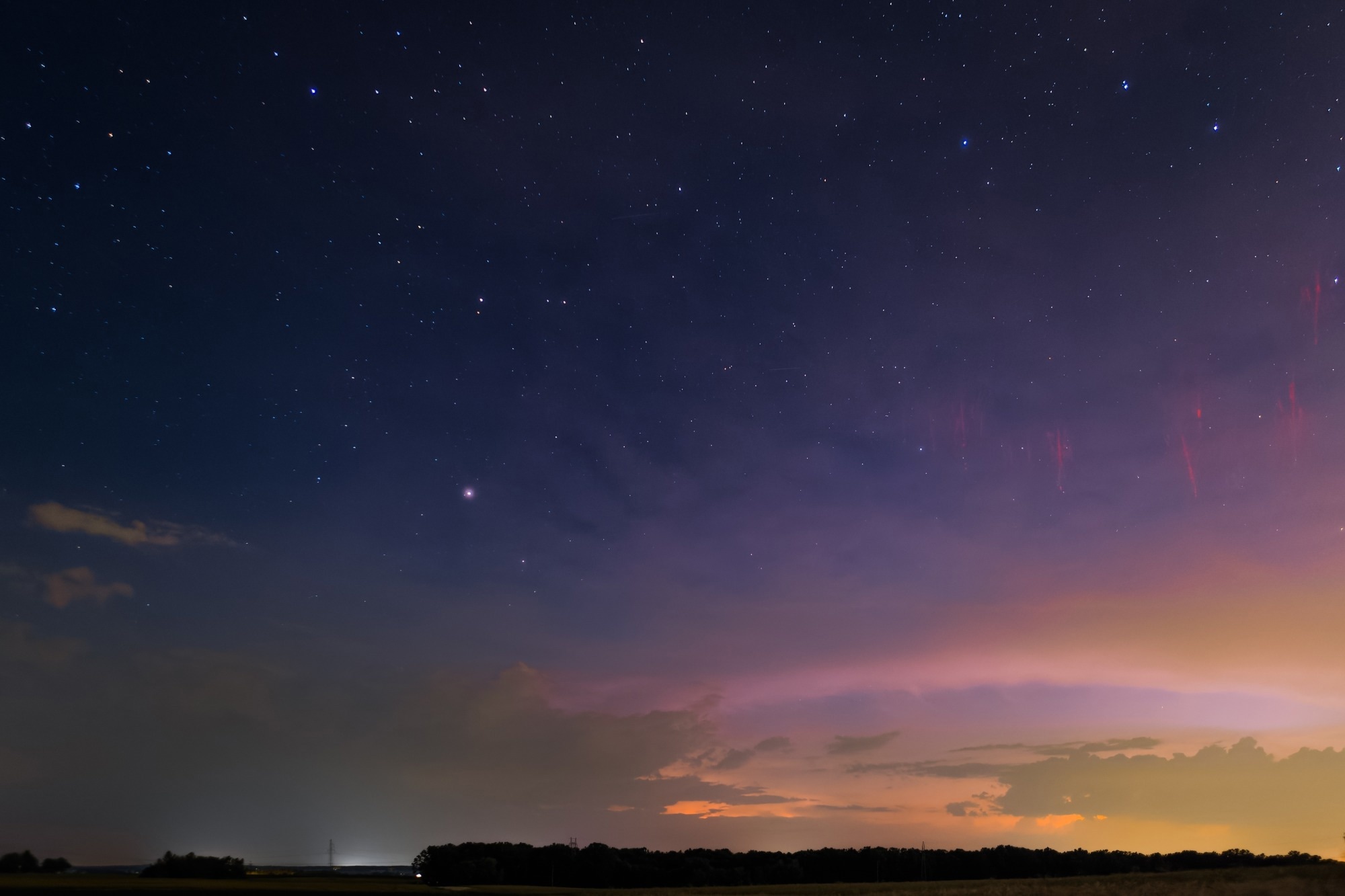 A picture of red sprites