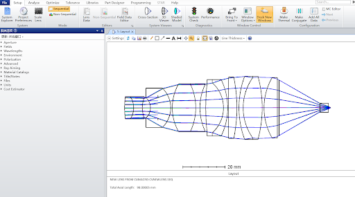 Optical design of long working distance and large numerical aperture microscope objective