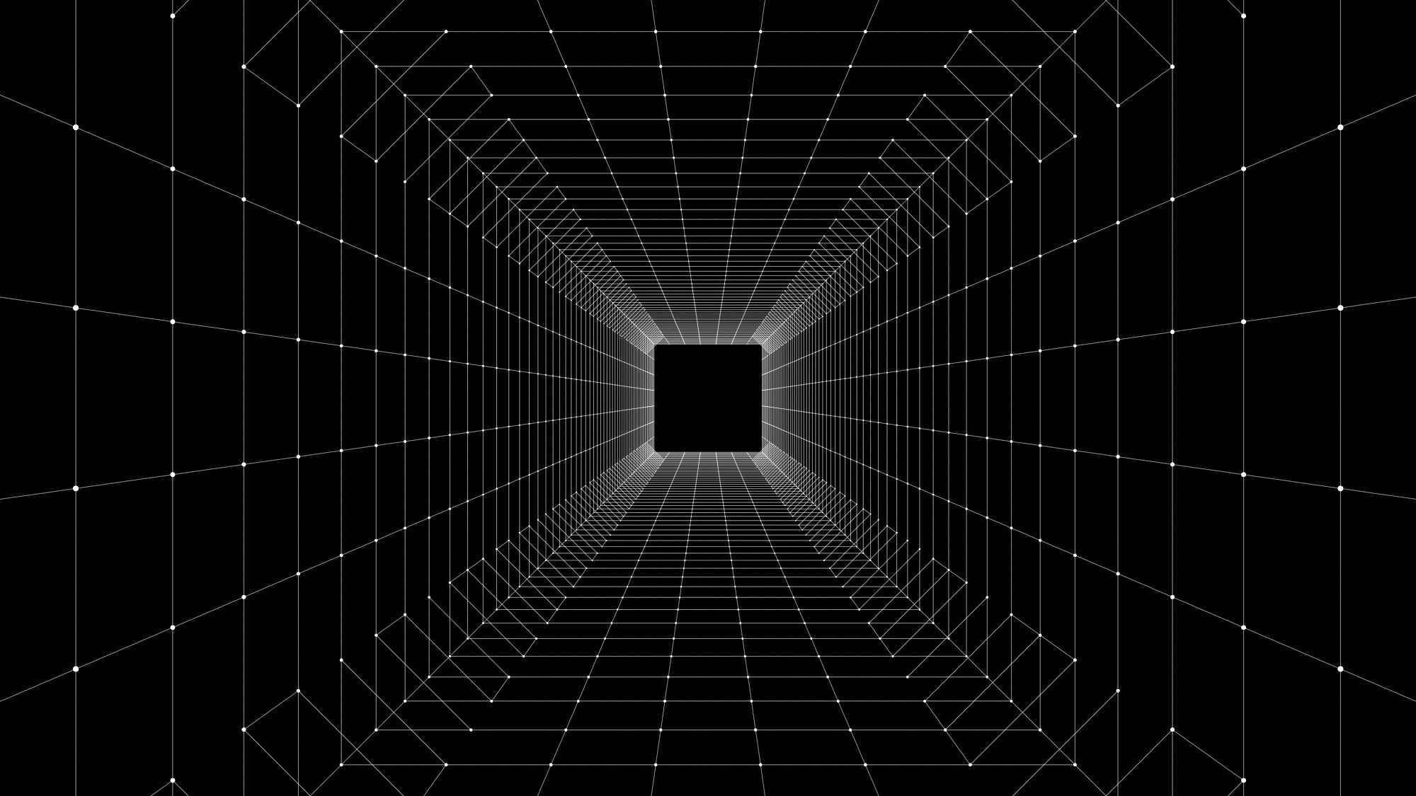 An abstract geometrical tunnel to represent the box of the experiment