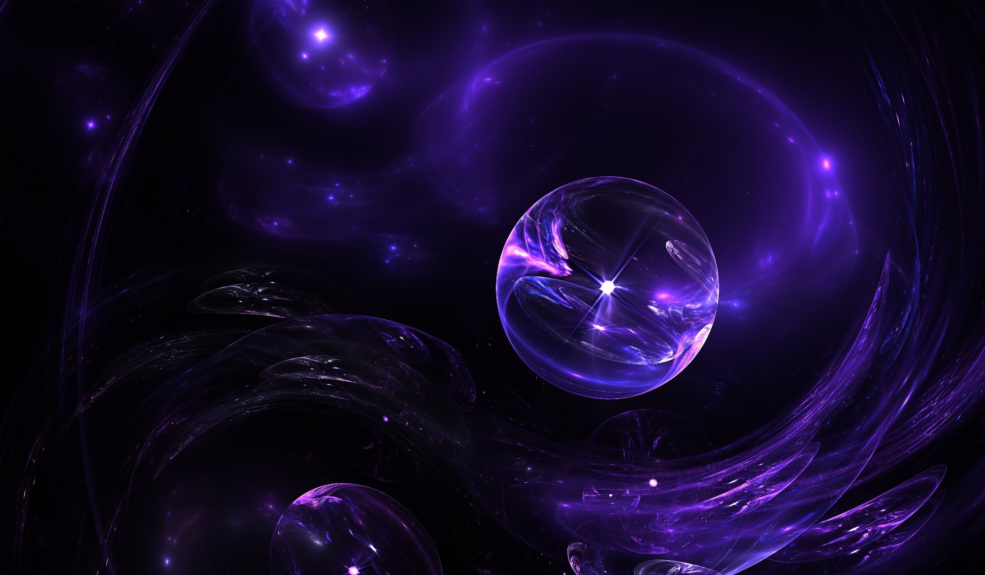 A representation of purple particles