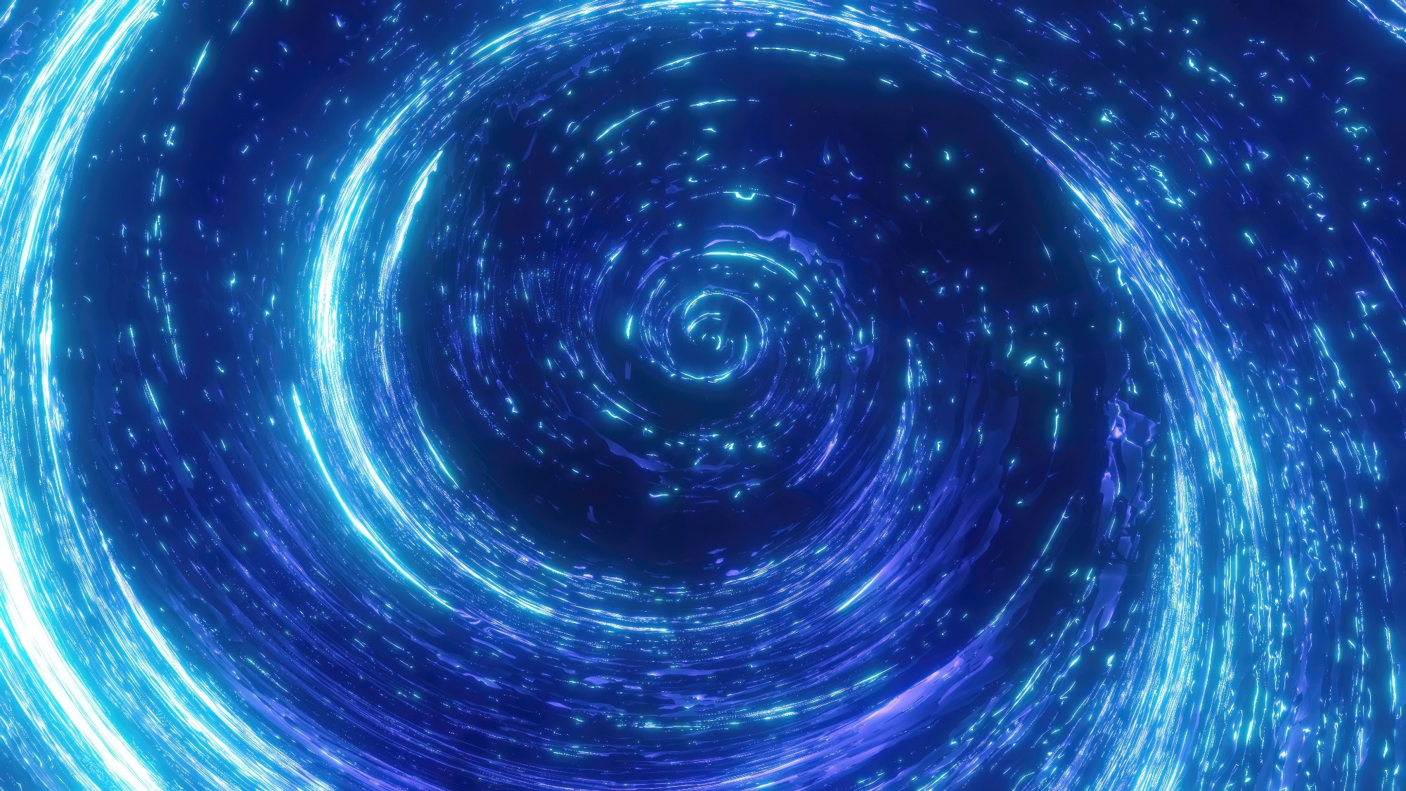 A swirling blue pattern to represent a spinning Universe