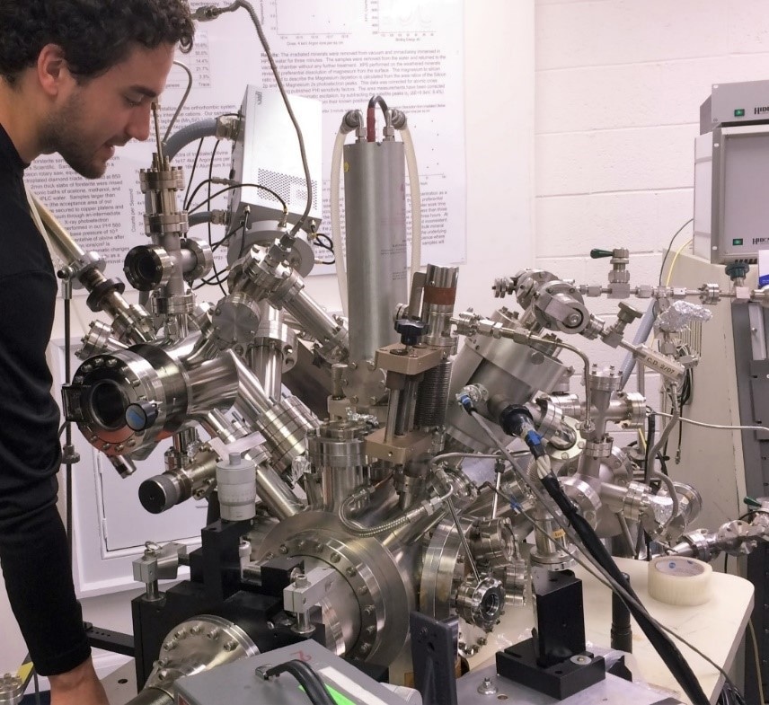 Experimental setup with <strong>Hiden Analytical EQS</strong> secondary ion mass spectrometer on a modified PHI 560 XPS/SAM system