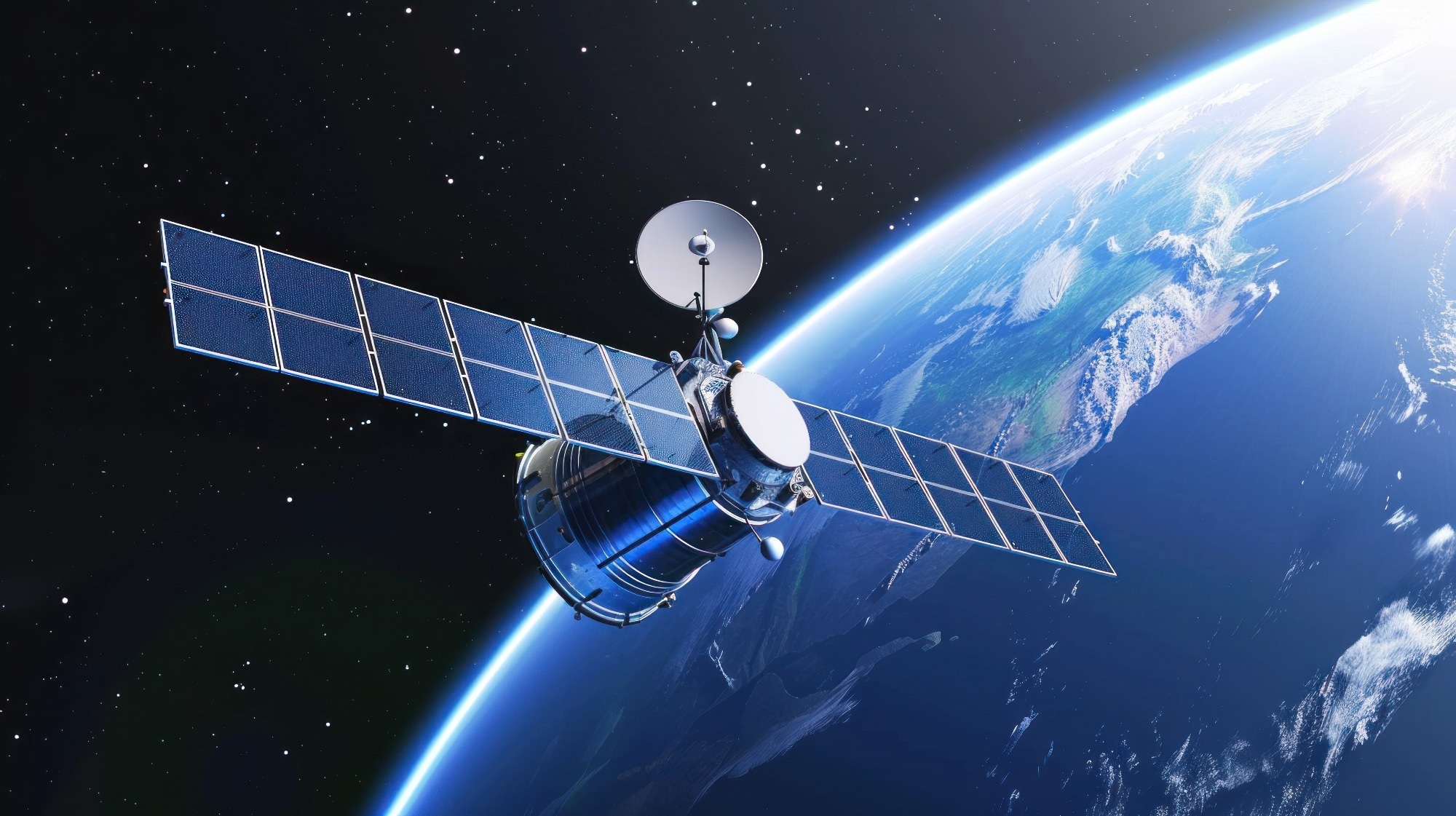 A render of a satellite