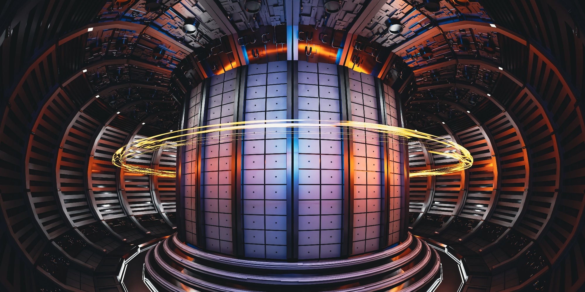 A render of a nuclear fusion reactor