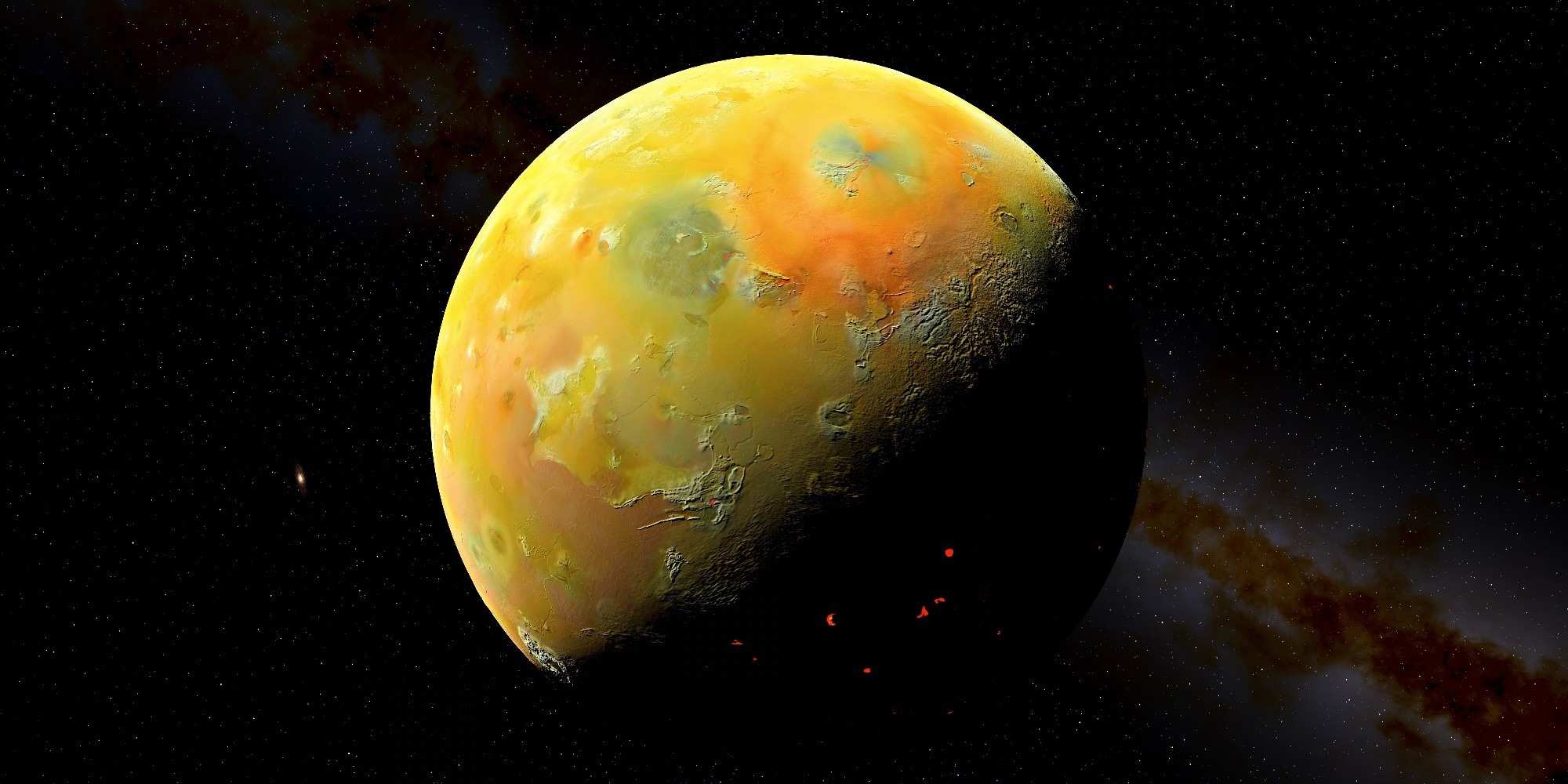A 3D render of Io