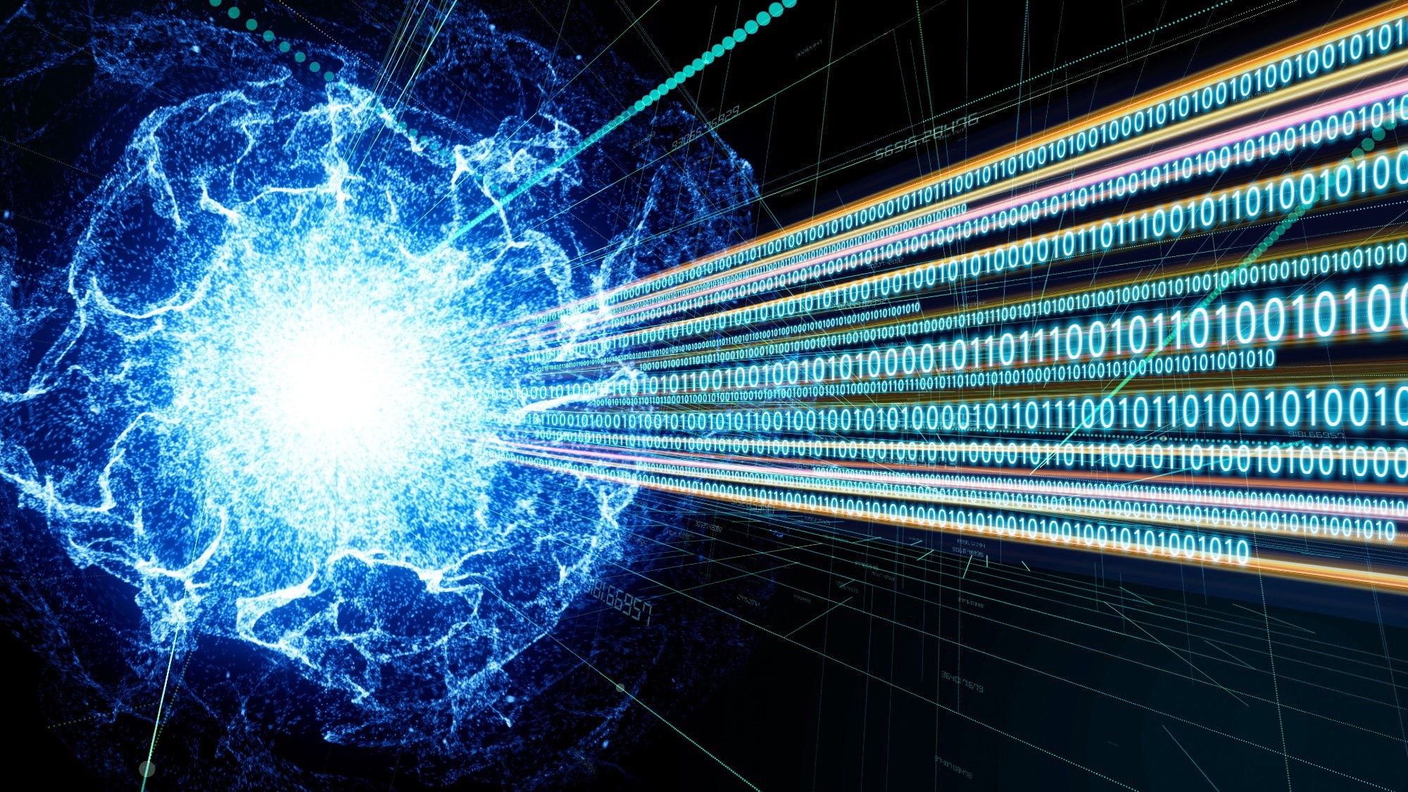 An abstract image of a quantum computing concept.