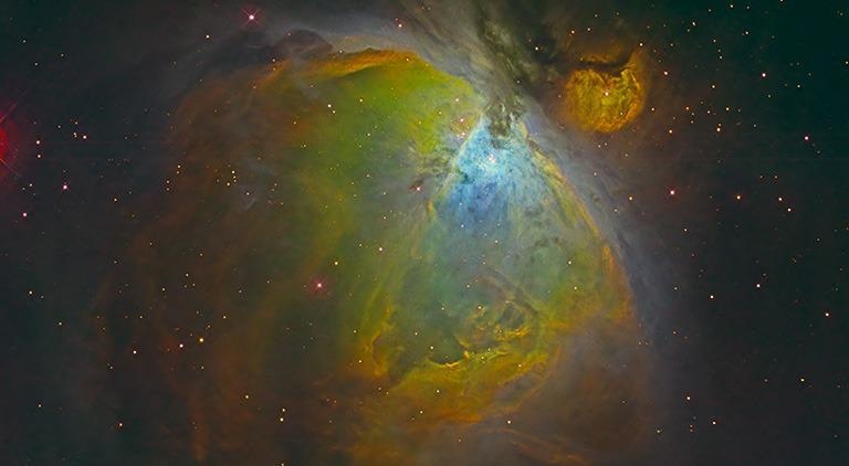 Orion Nebula (Color image with 3 wavelength filters)