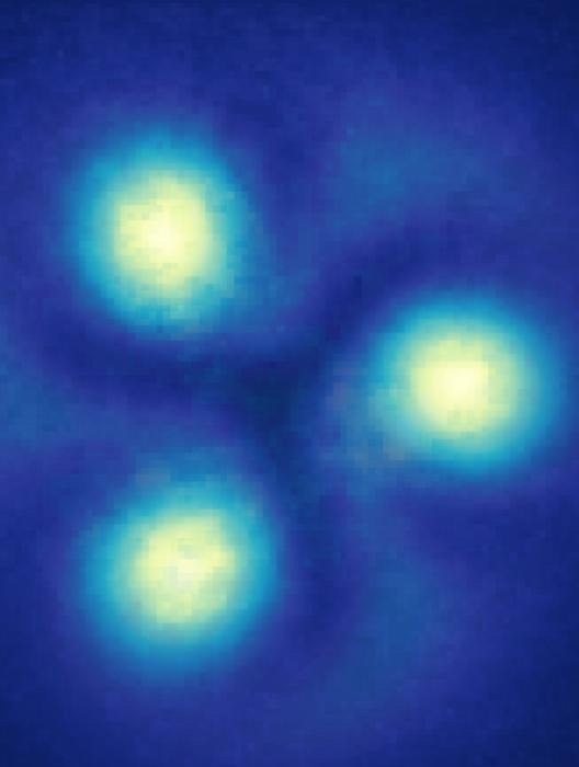 Simulation of quantum vortices superimposed with experimental data.