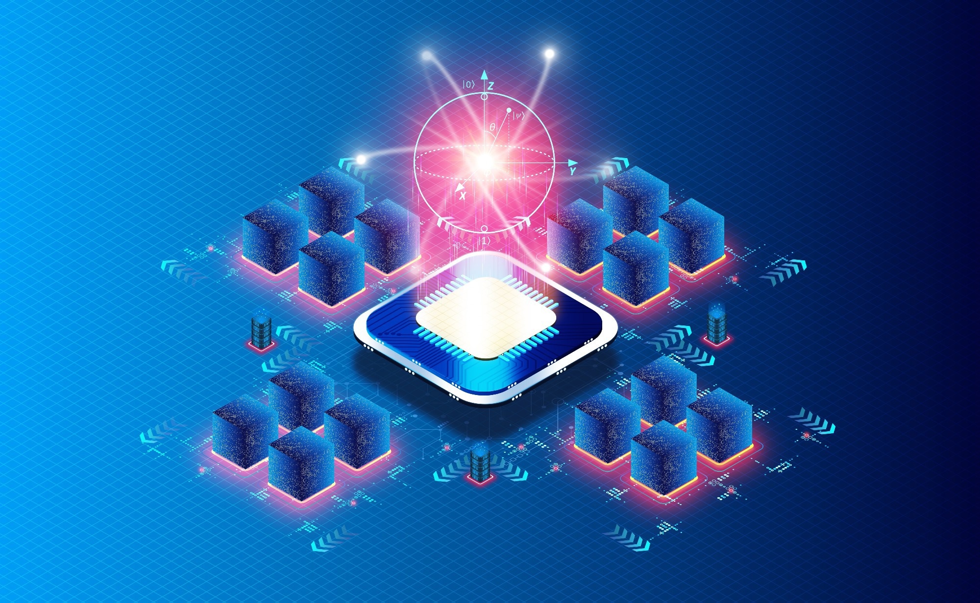 Artificial Magnetic Vector Potential in Qubit Array