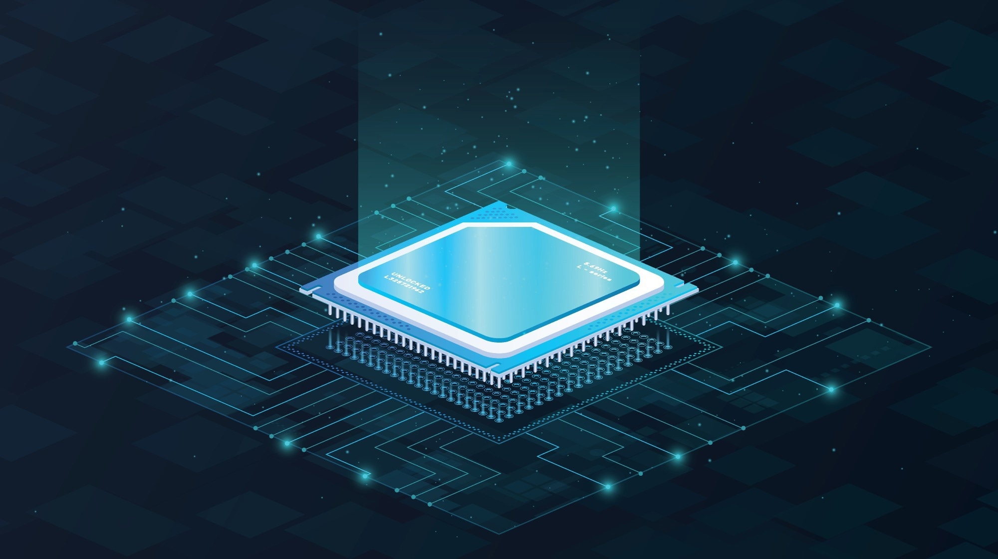 Quantum computer concept.