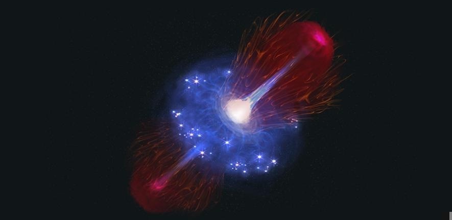 black hole having rapid growth