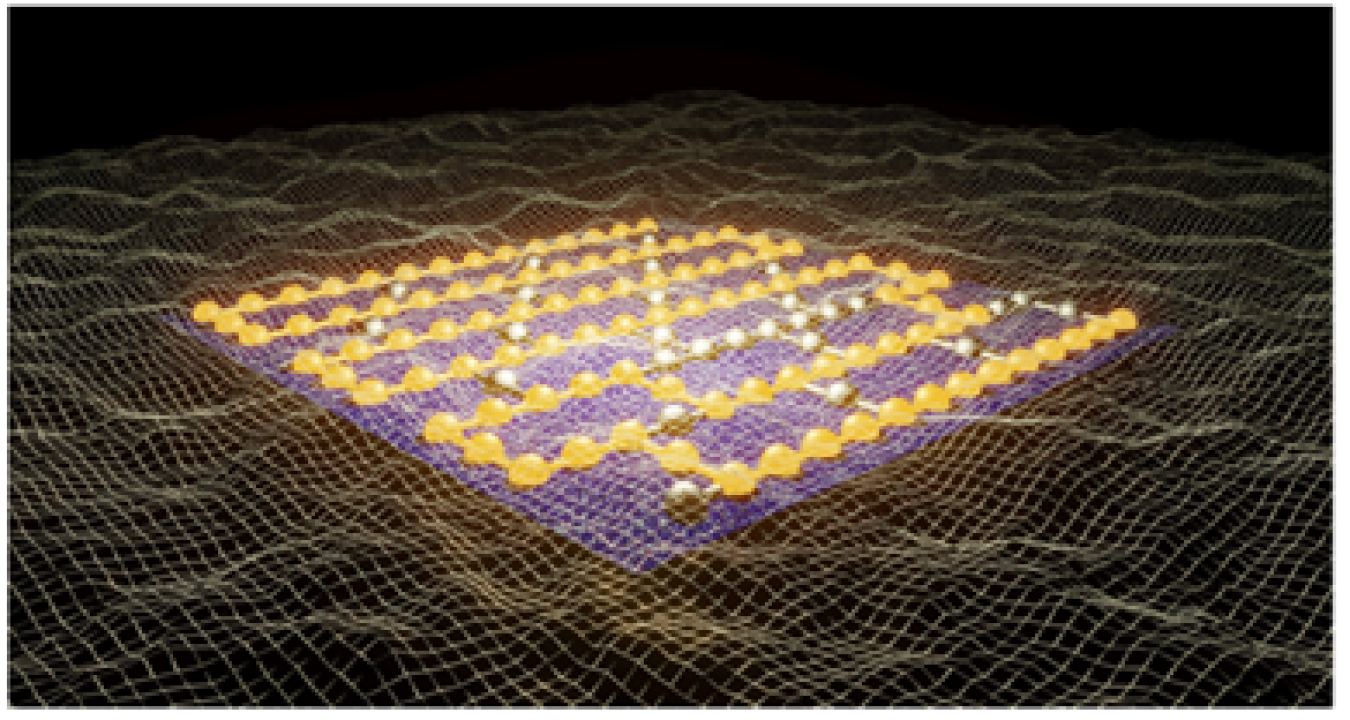 An artist’s impression of a quantum electrodynamics simulation