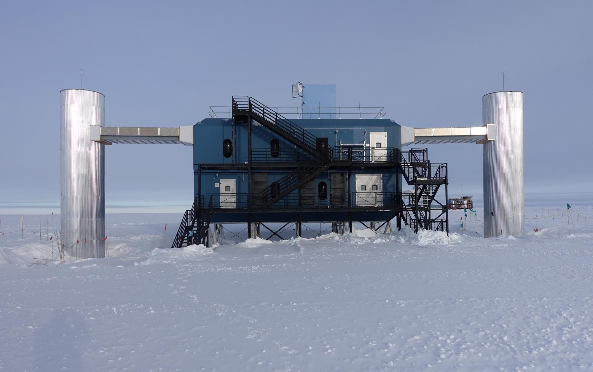 The IceCube Laboratory at the South Pole. This building holds the computer servers that collect data from IceCube’s sensors under the ice.