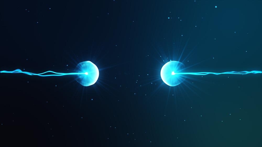 Graphic of two molecules colliding