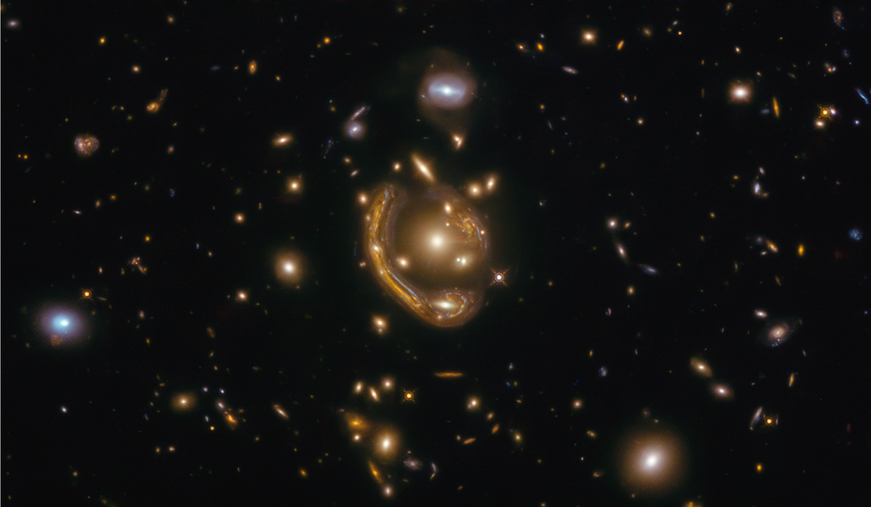 Hubble Image Reveals Einstein Ring Formation in Newly Discovered Galaxy.