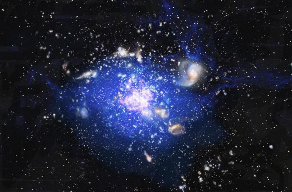 Biggest Galaxies in the Universe Develop in Cosmic Clouds of Cold Gas