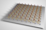 Hofstadter-Harper and Quantum Spin Hall Hamiltonian Implemented Using Neutral Atom Crystal