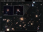 Astronomers Discover Three Exploding Stars Far Behind Massive Clusters of Galaxies