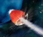 Sheath of X-ray-Emitting Gas Surrounds Particle Jet Blasting Through Star's Surface
