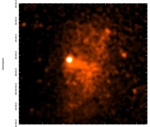 X-ray Image Shows Merger of Small, Compact Cluster with Large, Less Dense System