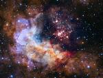 Hubble's 25th Anniversary Celebrated with Vibrant Image of Westerlund 2 Star Cluster