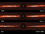 Astronomers Discover Unusual Structures in Dust Disk Surrounding AU Microscopii Star