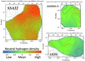 Researchers Use Subaru Telescope to Create Most-Extensive Map of Neutral Hydrogen Gas in Early Universe