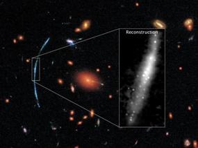Hubble Highlights Brilliant Patches of Newly Formed Stars Within the Lensed Galaxy