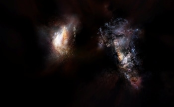 ALMA Discovers Giant Galaxies Nestled Inside Massive Dark Matter Halo