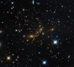 Massive Galaxy Cluster Captured by Hubble Space Telescope