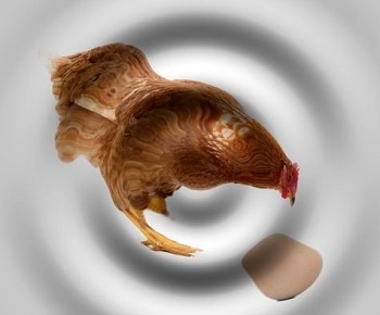Quantum Weirdness in 'Chicken or Egg' Paradox 