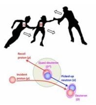 Detecting Strong Interaction of Proton-Neutron Pairs in Atomic Nuclei Through Proton Scattering Experiment