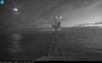 CSIRO Research Vessel Investigator Films Meteor Break Up Over Ocean