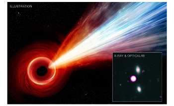 Evidence Found for Extremely Long Particle Jet from Supermassive Black Hole