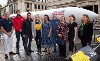 Life-size Replica Rocket Lands in London