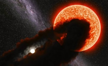 Bright Star Being Eclipsed by its Dusty Companion