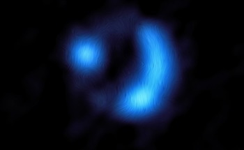 Detection of the Magnetic Field of a Far Away Galaxy