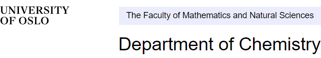 Department of Chemistry, University of Oslo